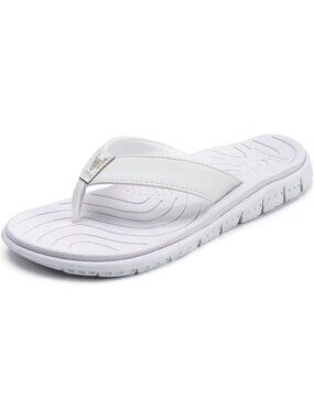 Women's White Comfortable Arch Support Yoga Summer Beach Walking Flats Sandals